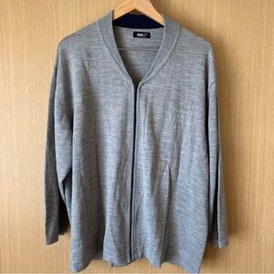 ANA Men Gray Zip-Up Lightweight Cardigan Sweater Sz XL